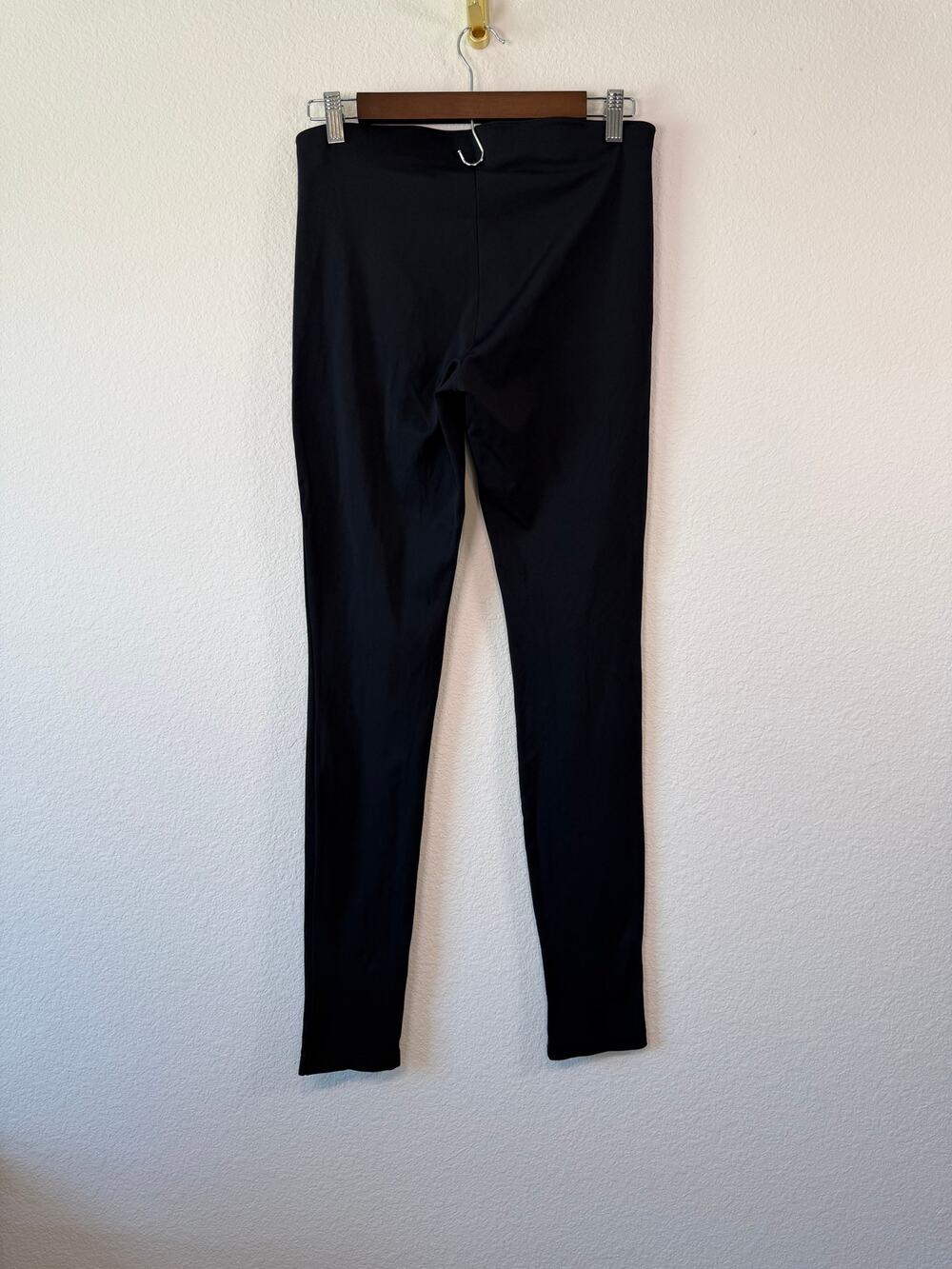 Theory Black Heavy Tech Stretch Pull On Skinny Legging Pants Women's Size Medium